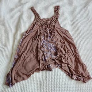 Free People Mauve Purple Lavender Hippie Tank Top XS
